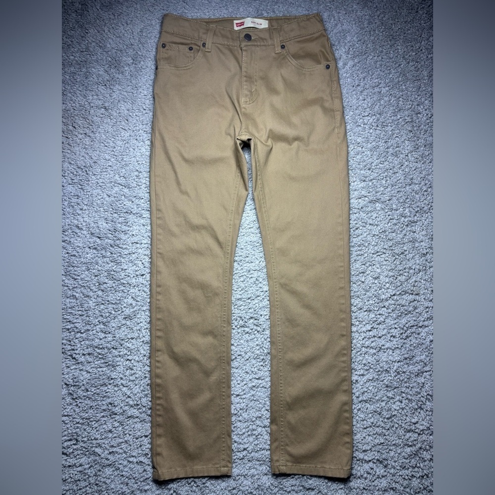 Levis Pants Boys 16 Slim 511 Khaki Classic 5 Pocket Photoshoot Church Holiday